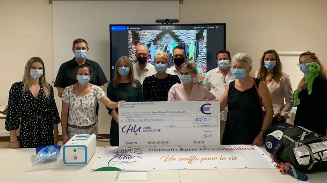 L’association Demain sans mucoviscidose donne 6 450€ au CHU Dijon Bourgogne